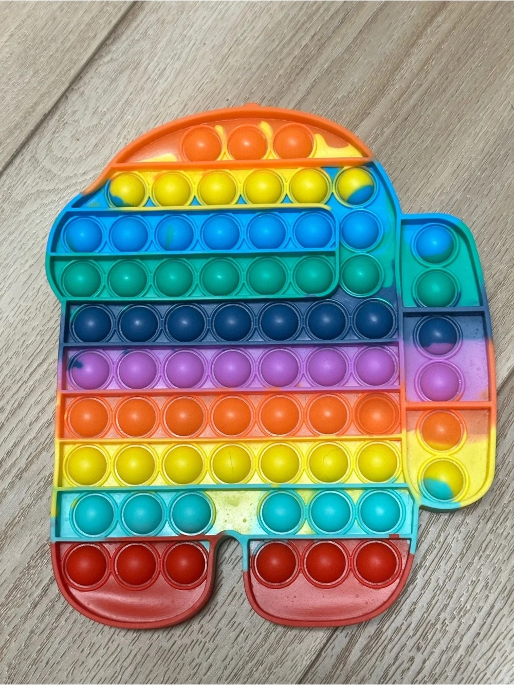 Sensory Pop It Fidget Toy Bundle - 6 pcs Rainbow and Yellow Colors